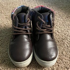 Brown kids shoes